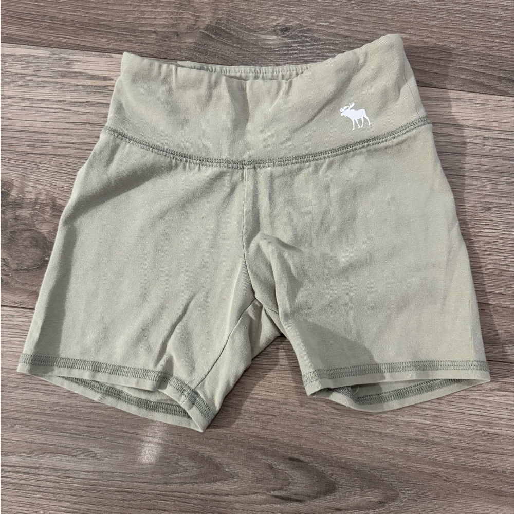 Olive Green Girls Shorts